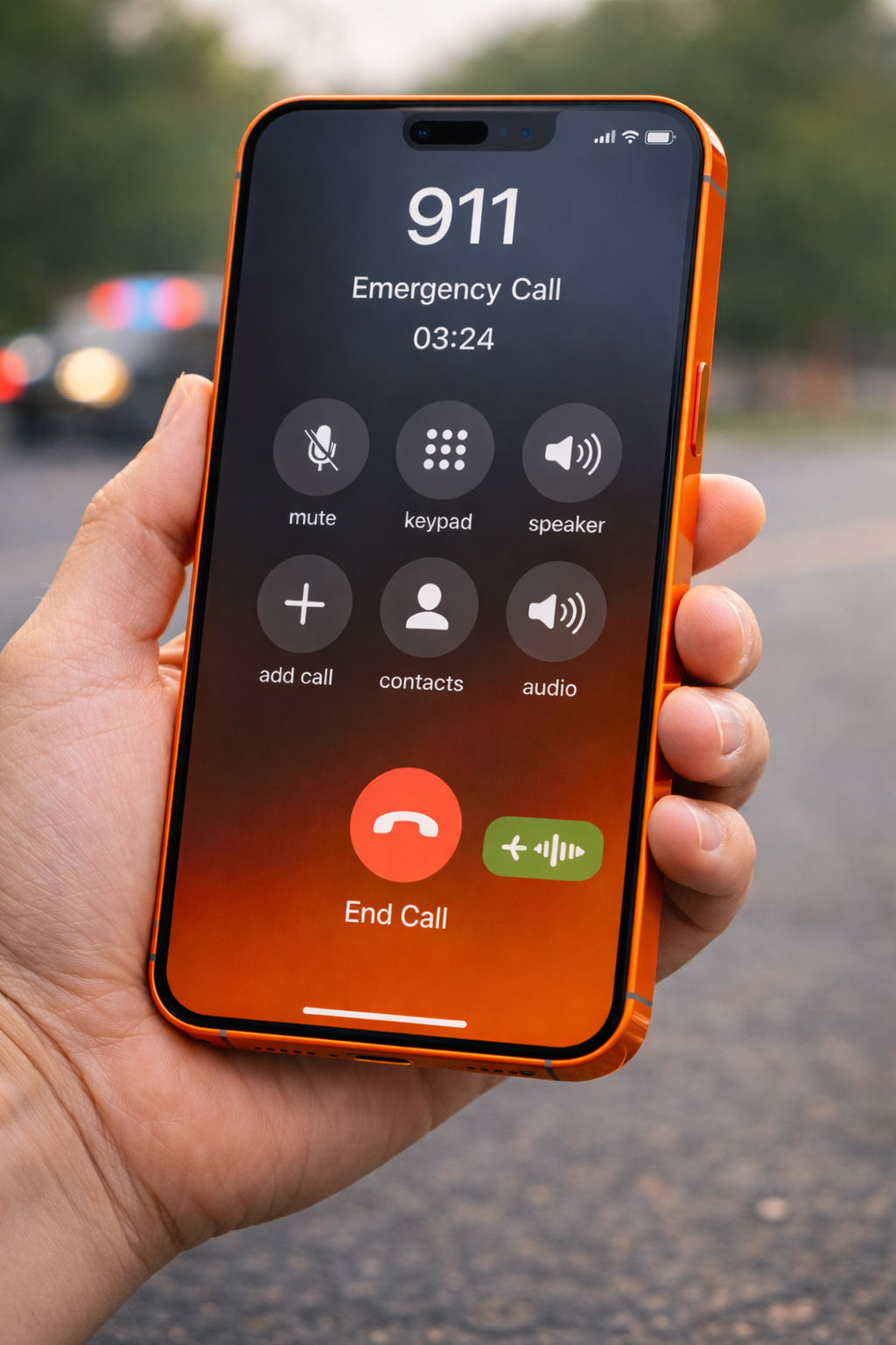 Forensic expert analyzing 911 call audio